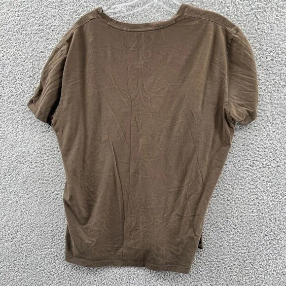 Armani Exchange Short Sleeve V-Neck T-Shirt Womens Large Slim Pima Cotton - Picture 2 of 5